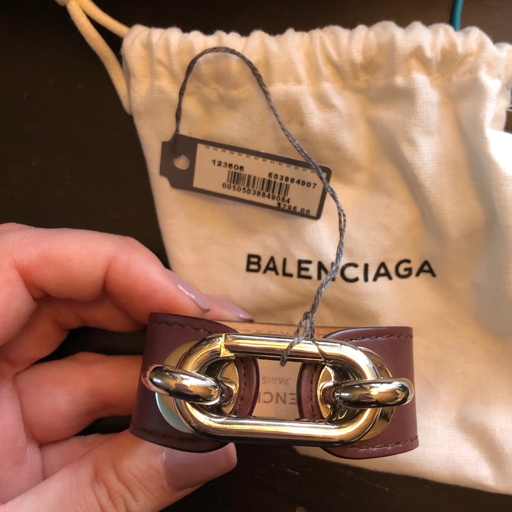 Balenciaga leather key chain